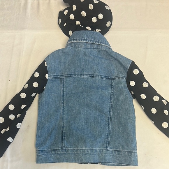 Disney - Minnie Mouse - Blue and Black Jean Jacket with Polka Dot Accents - Picture 4 of 7